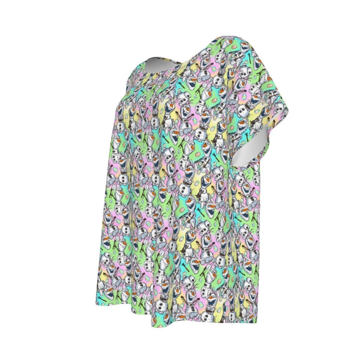 Sketched Snowman Easter - Women’s Relaxed Fit Scoop Tee