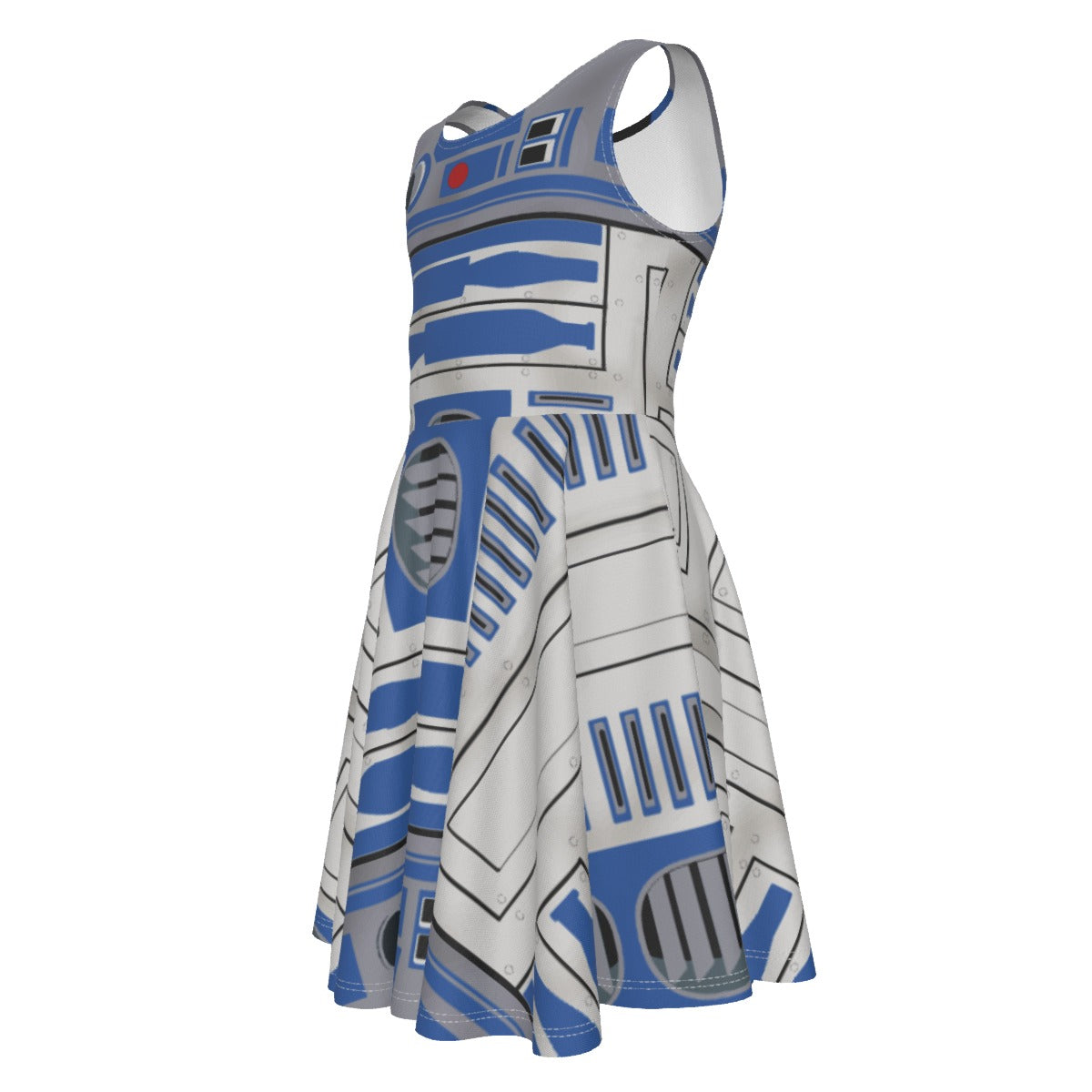 Little Blue Droid - Kid's Sleeveless Skater Dress