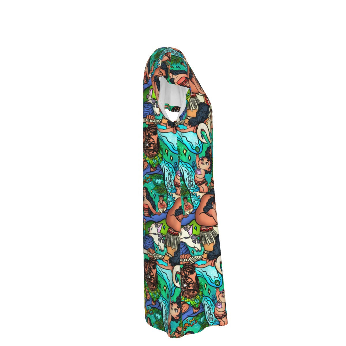 Ocean Voyager Storybook Scenes - Women's T-Shirt Dress