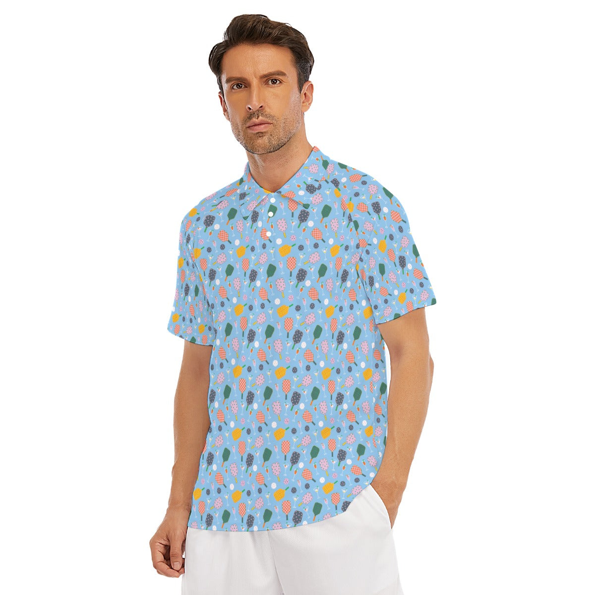 Pickleball and Cocktails - Men's Polo Shirt