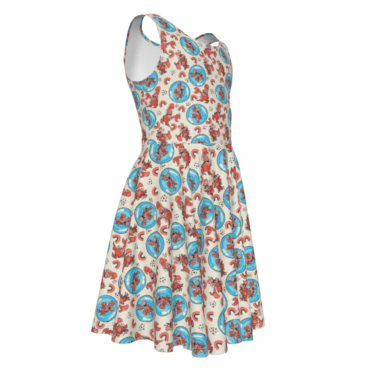 Joyful Crab by the Sea - Kid's Sleeveless Skater Dress