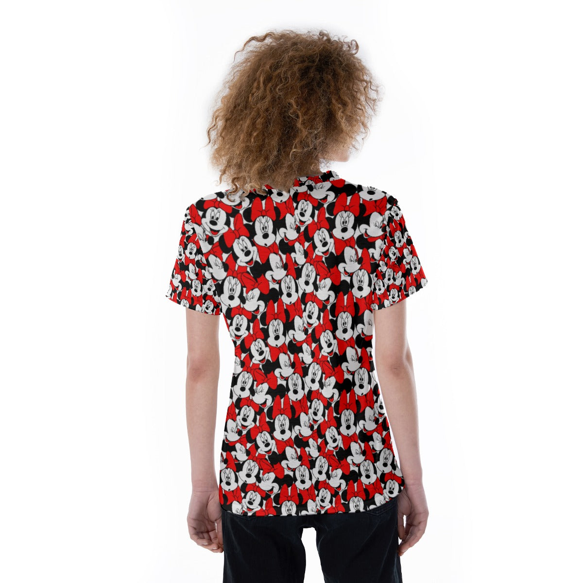 Many Faces of Polka Dot Mouse - Women's Short Sleeve V-Neck T-Shirt