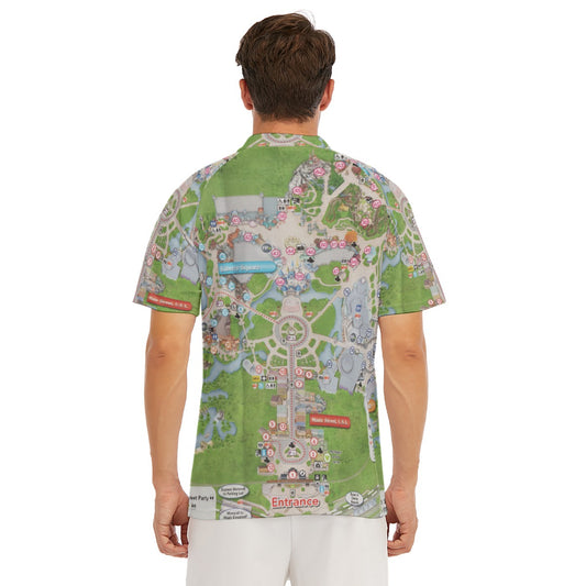 Vibrant Fantasy Park Map - Men's Polo Shirt