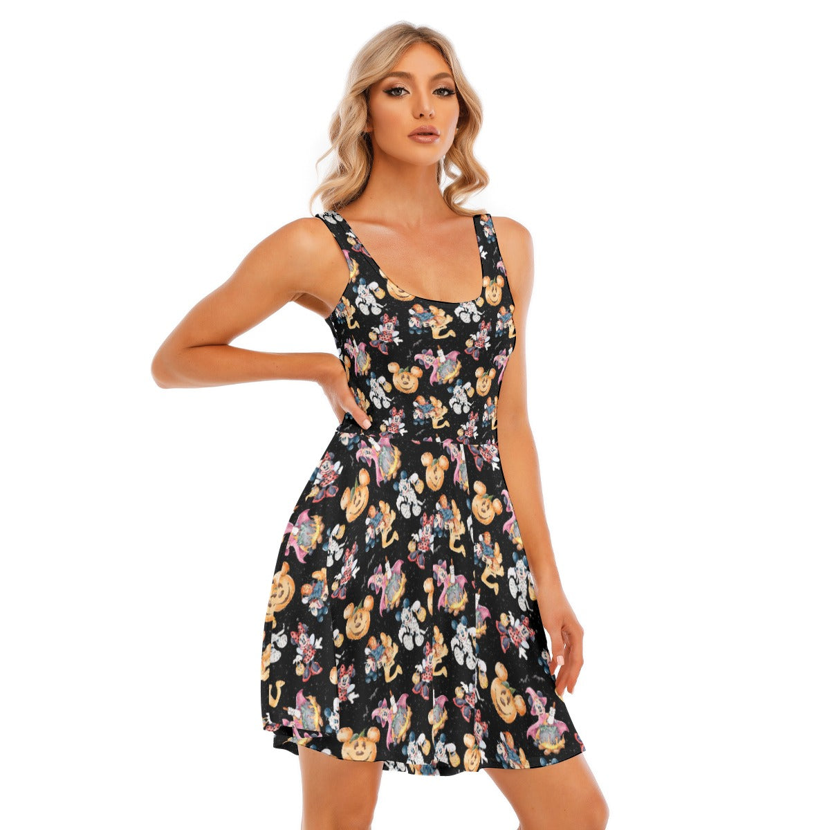 Mouse Friends Halloween Costumes - Women's Sleeveless Pocket Skater Dress