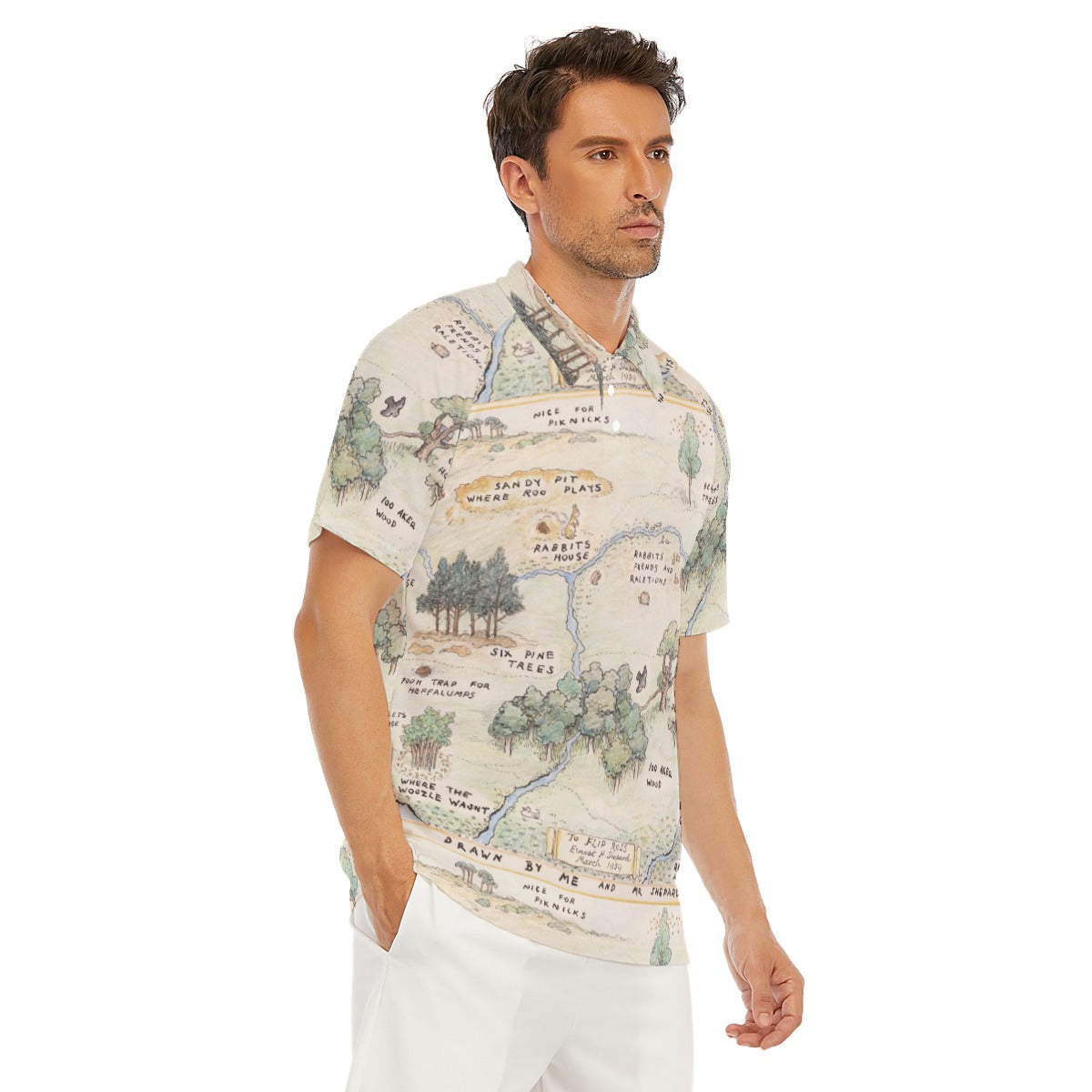 Hundred Acre Map - Men's Polo Shirt