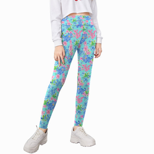 Derpy Tiger Blooms - Kid's Leggings