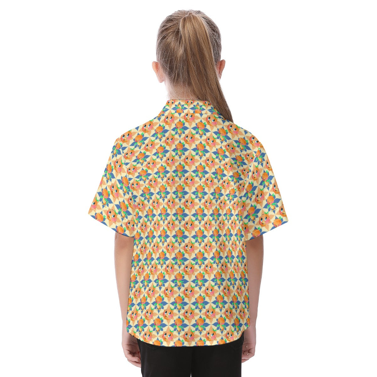Retro Citrus Play - Kid's Hawaiian Button Up Shirt