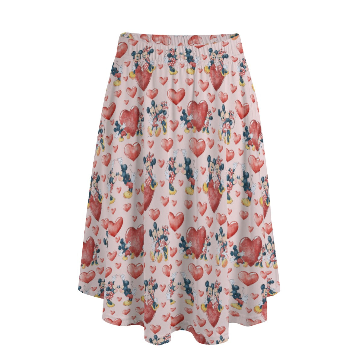 Valentine Mouse Couple - Women’s Pocket Midi Skirt