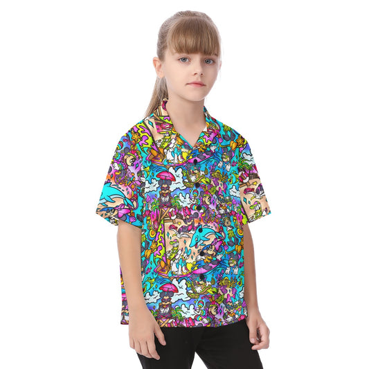 Island Beach Bash - Kid's Hawaiian Button Up Shirt