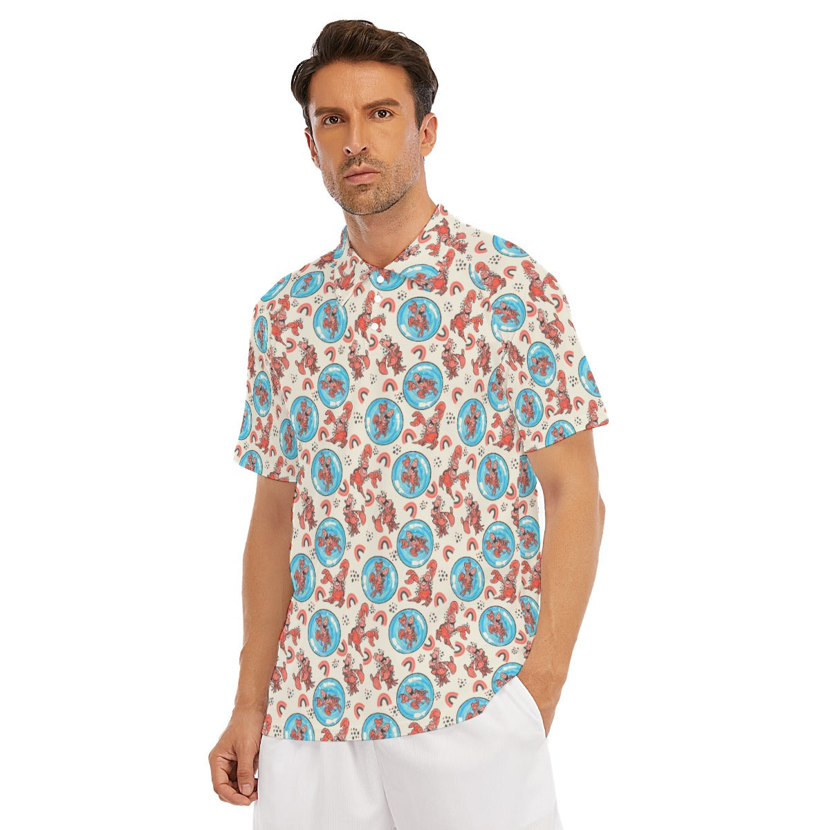 Joyful Crab by the Sea - Men's Polo Shirt