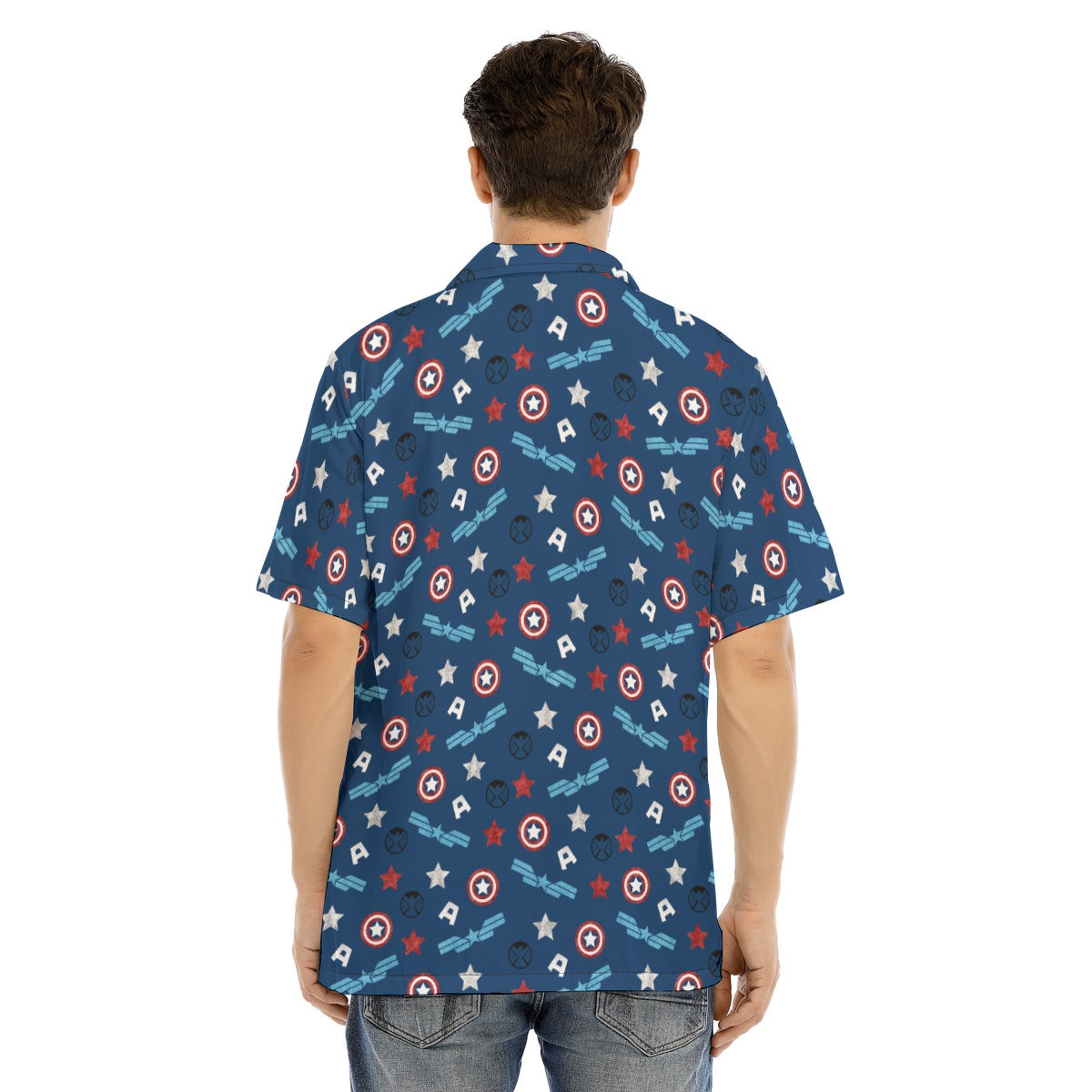 American Superhero - Men's Hawaiian Button Up Shirt