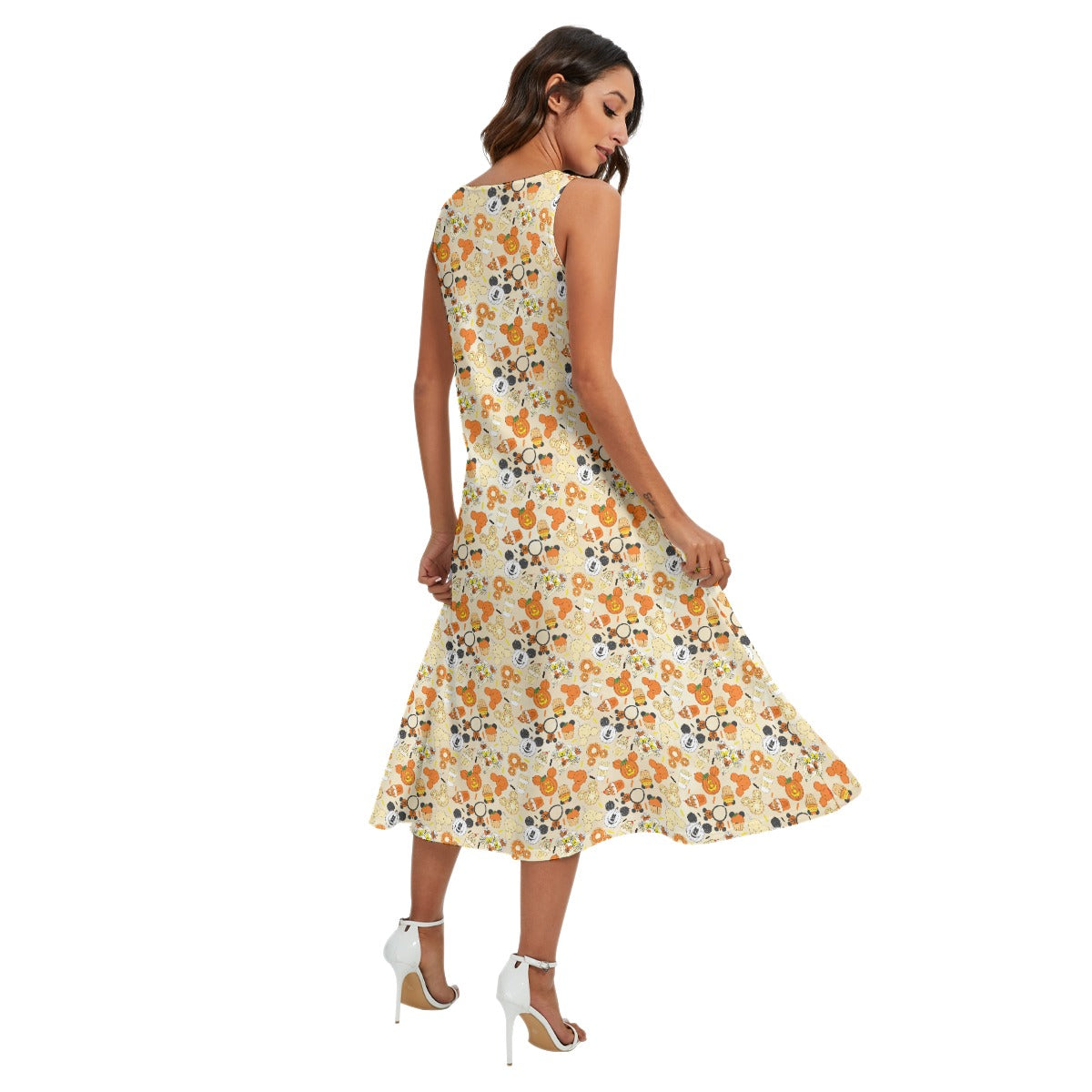 Halloween Snack Treats - Women’s Diagonal Pocket Midi Dress