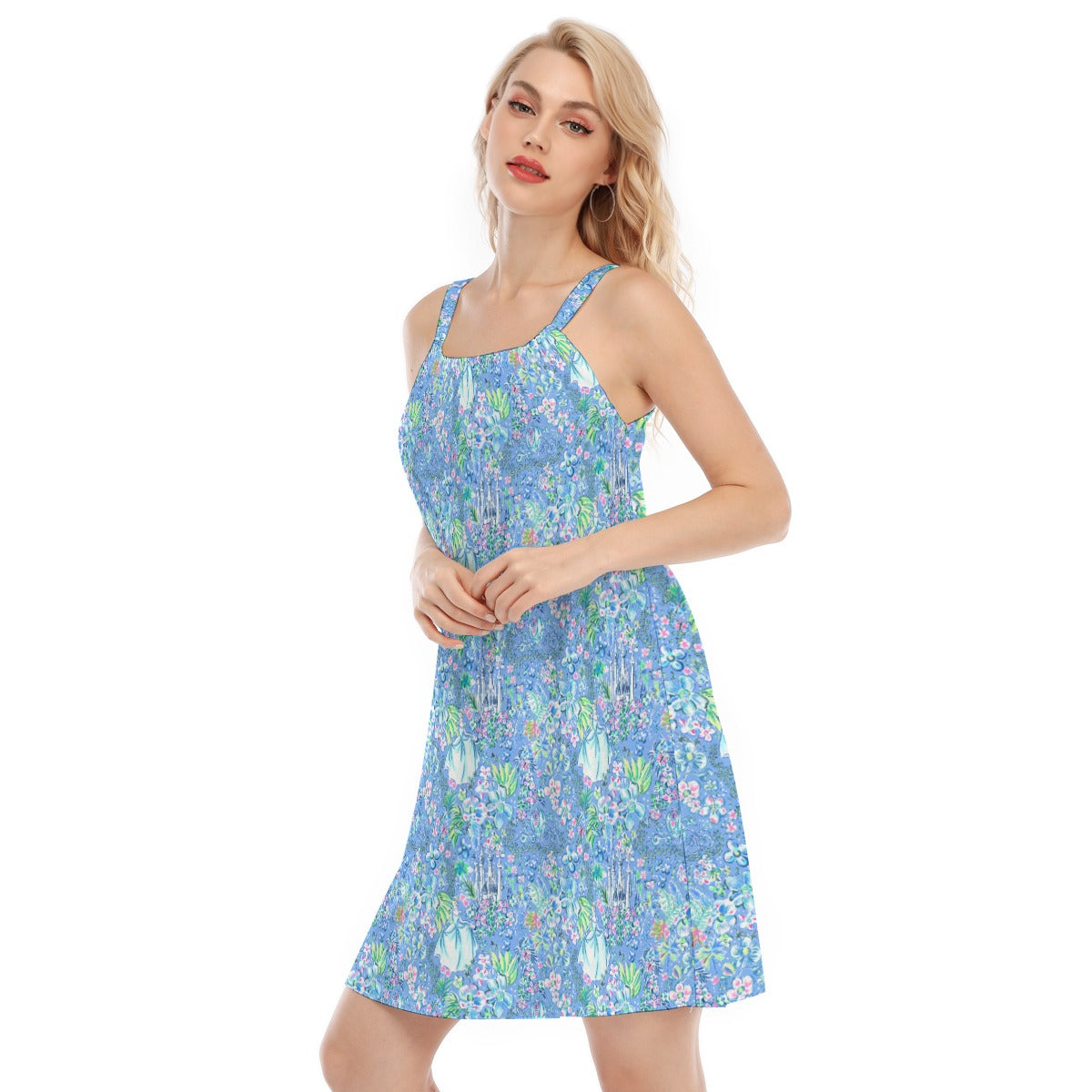 Bright Tropical Princess - Royal Beach Day - Women’s Adjustable Sundress