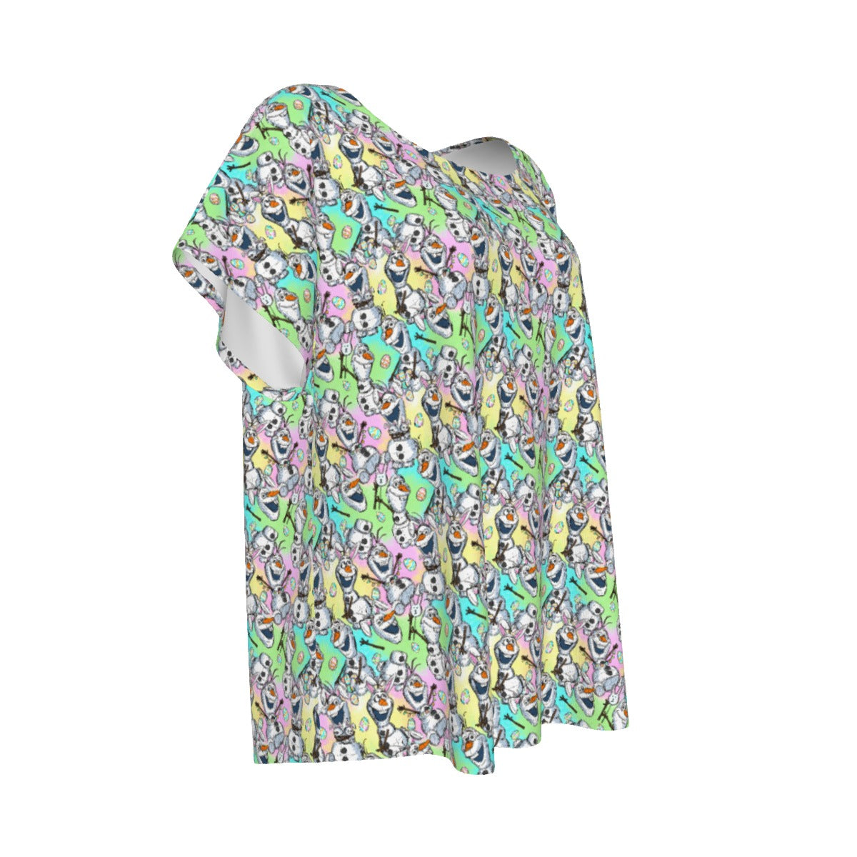 Sketched Snowman Easter - Women’s Relaxed Fit Scoop Tee