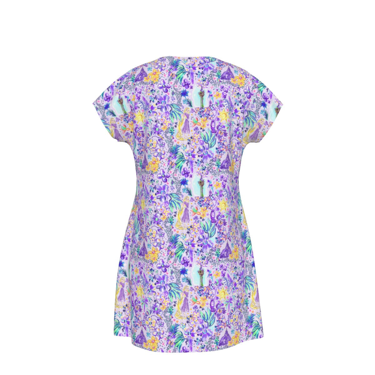 Bright Tropical Princess - Tower Light Festival - Women's T-Shirt Dress