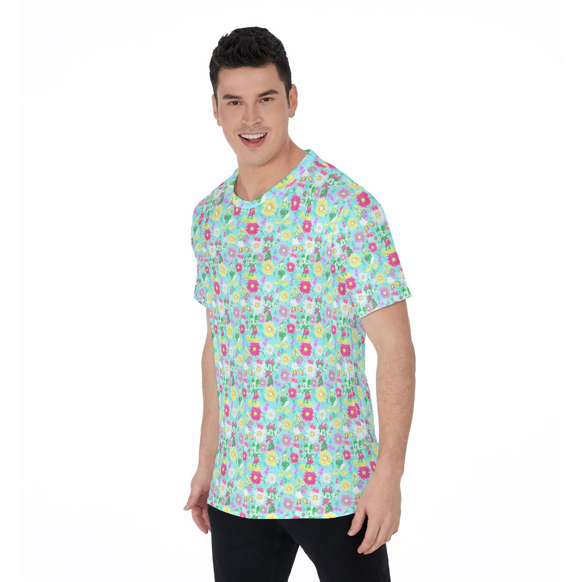 Neon Spring Floral Friends - Men's Short Sleeve T-Shirt