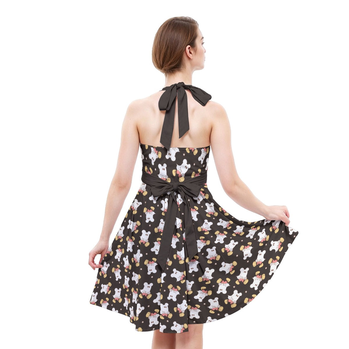 Ghostly Mouse - Women's Halter Vintage Pocket Dress