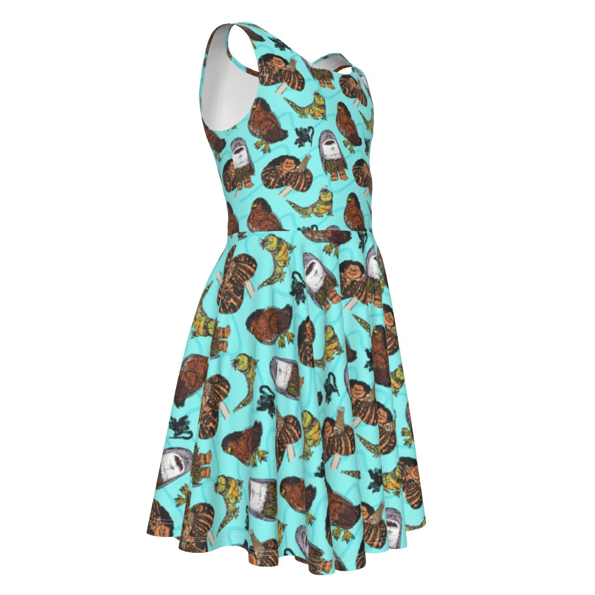 Shapeshifting Island Hero - Kid's Sleeveless Skater Dress