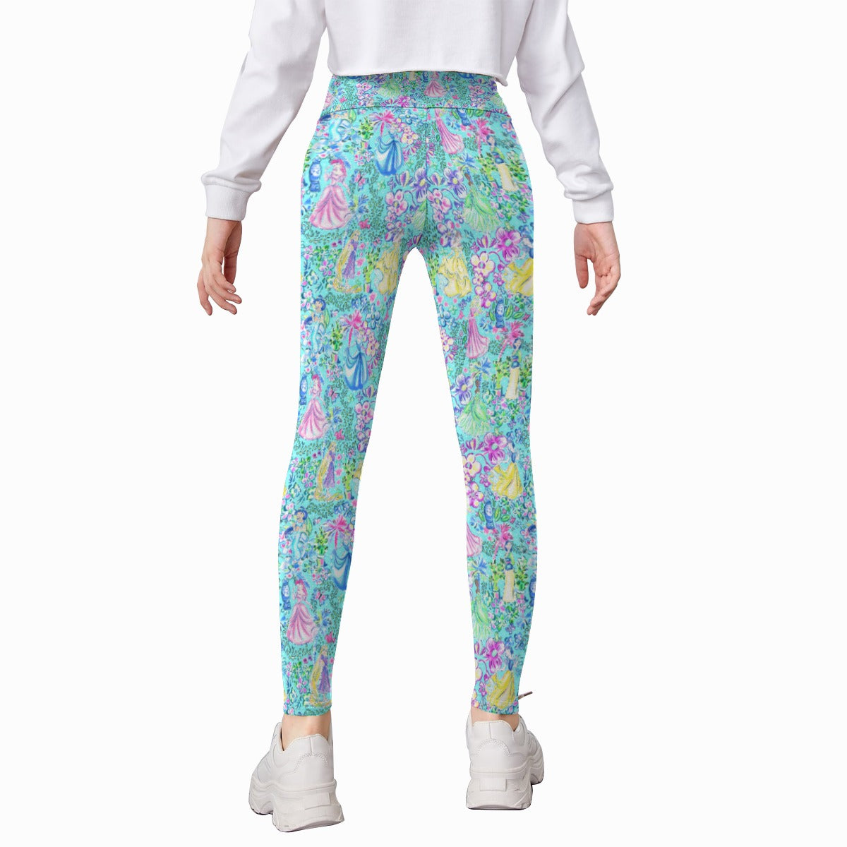 Bright Tropical Princess - Royal Garden Mashup - Kid's Leggings