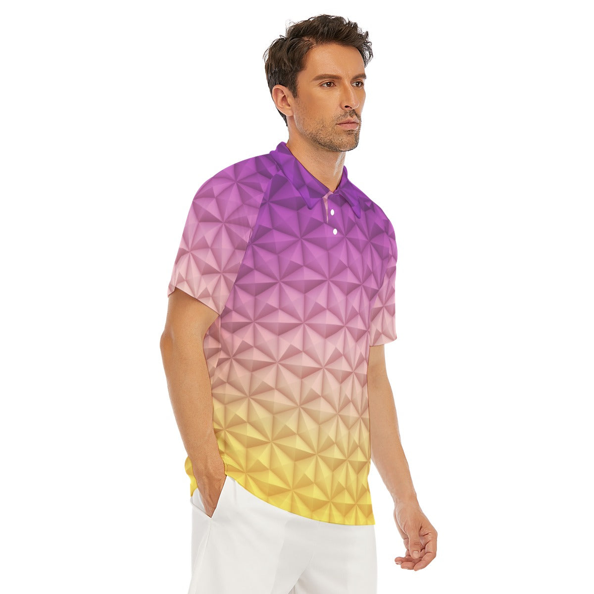 Geometric Spaceship Sphere - Men's Polo Shirt