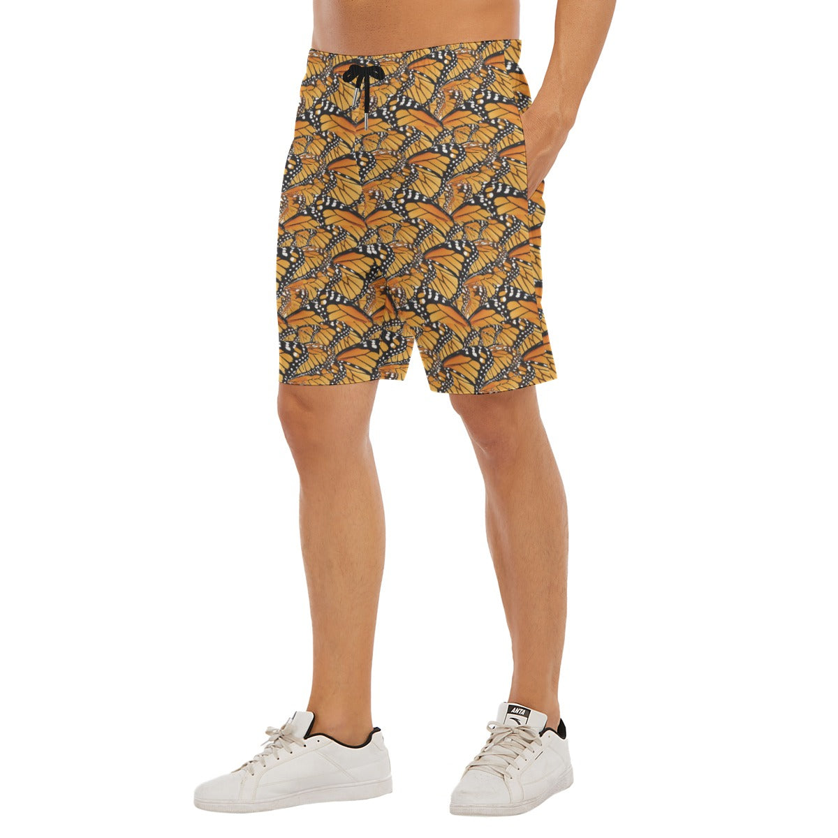 Animal Print - Monarch Butterfly - Men’s Pocket Beach Shorts