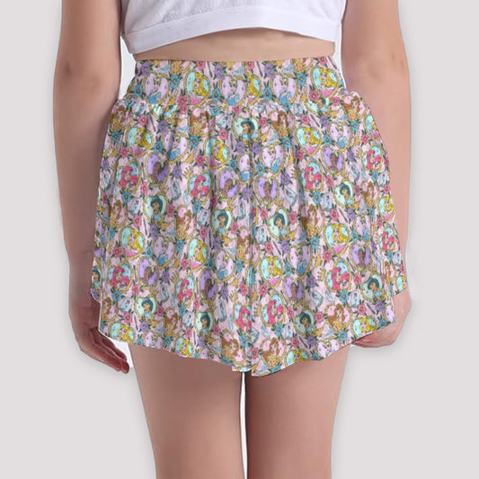 Tattoo Hearts Royal Icons - Girls’ Flowy Pocket Shorts