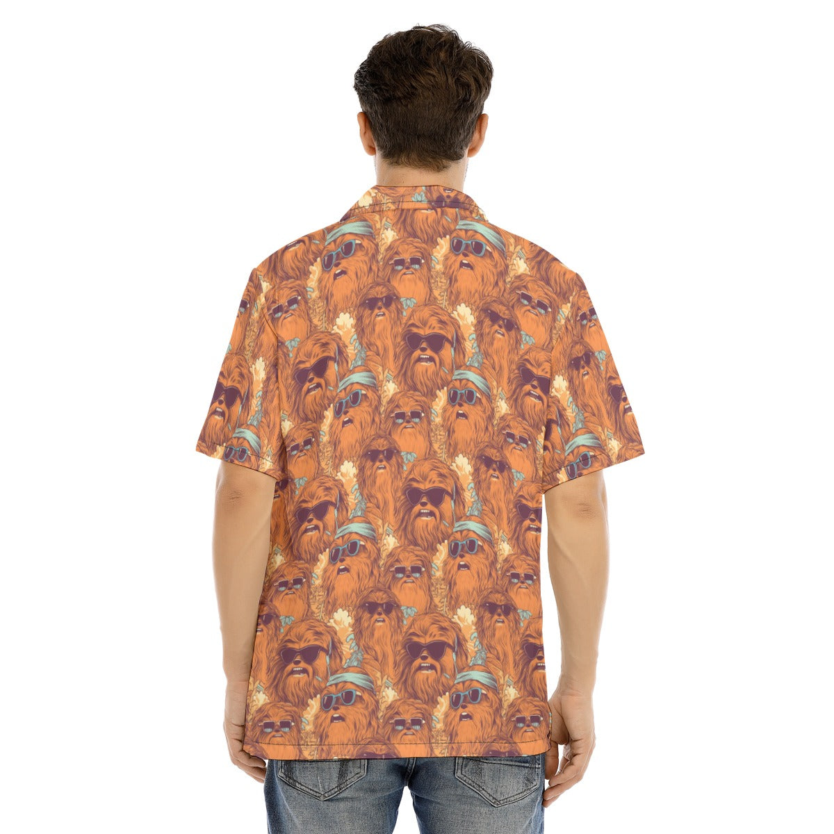 Retro Furry Friend Summer Vibes - Men's Hawaiian Button Up Shirt