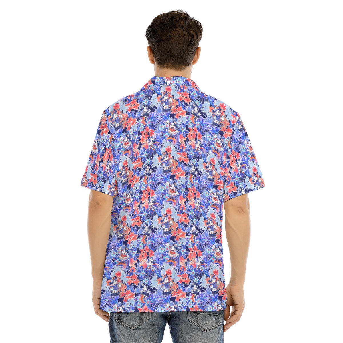 Navy Blooms Cruise - Men's Hawaiian Button Up Shirt
