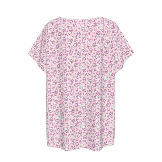 Rainbow Bow Kitty - Women’s Relaxed Fit Scoop Tee