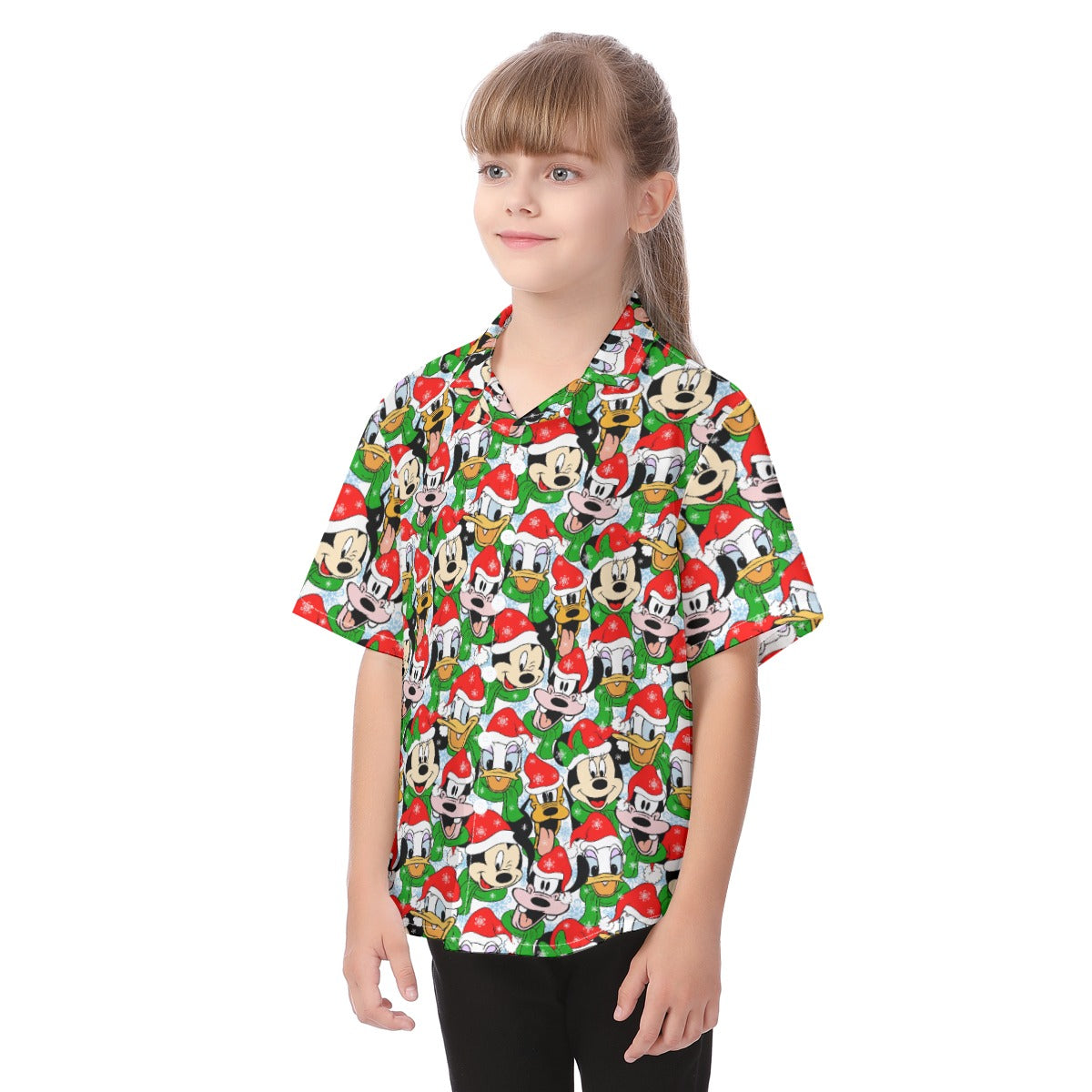 Mouse Friends in Santa HatsHats - Kid's Hawaiian Button Up Shirt