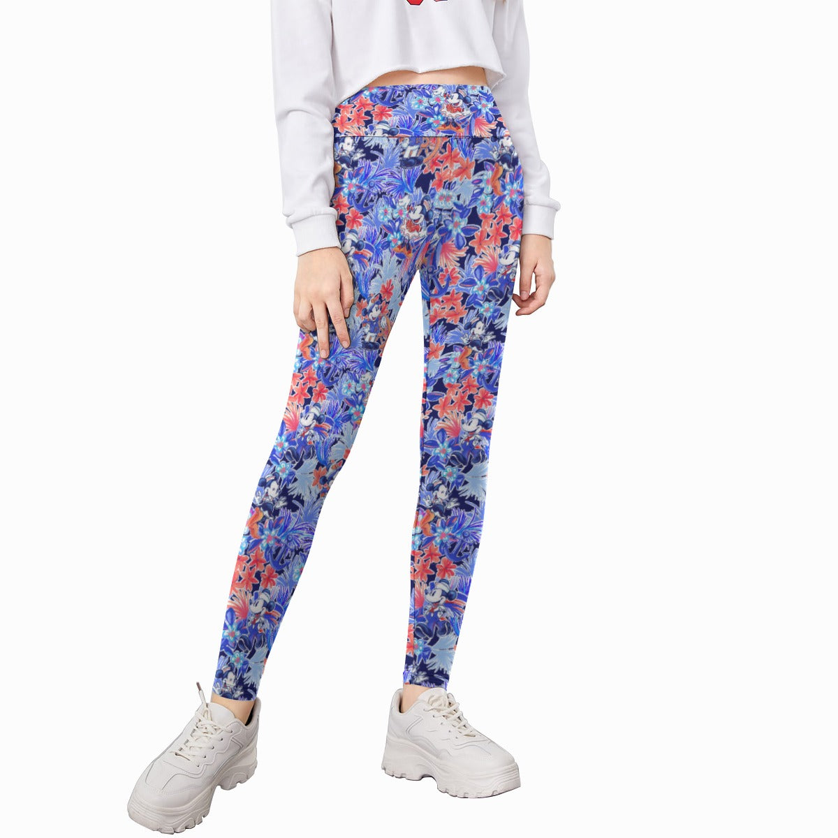 Navy Blooms Cruise - Kid's Leggings