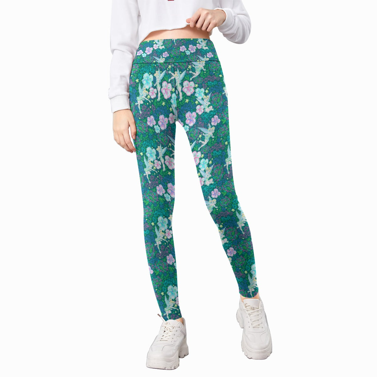 Pixie in Neon Blooms - Kid's Leggings