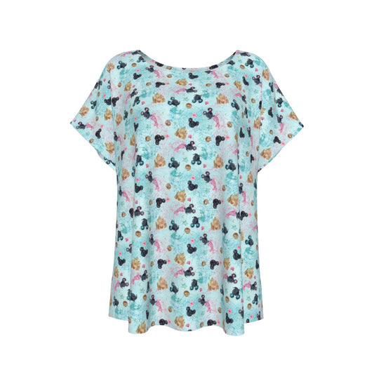 Watercolor Mermaid Mouse Ears - Women’s Relaxed Fit Scoop Tee