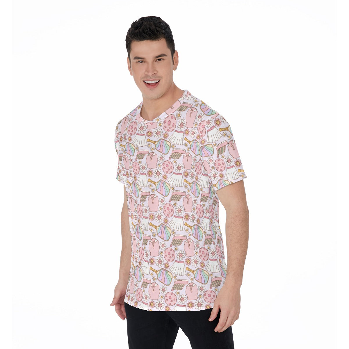 Rainbow Pickleball - Men's Short Sleeve T-Shirt