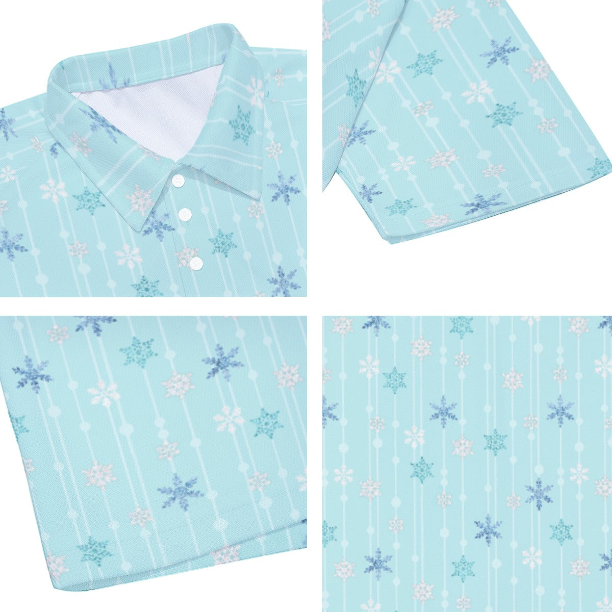 Ice Queen Snowflake Pattern - Men's Polo Shirt
