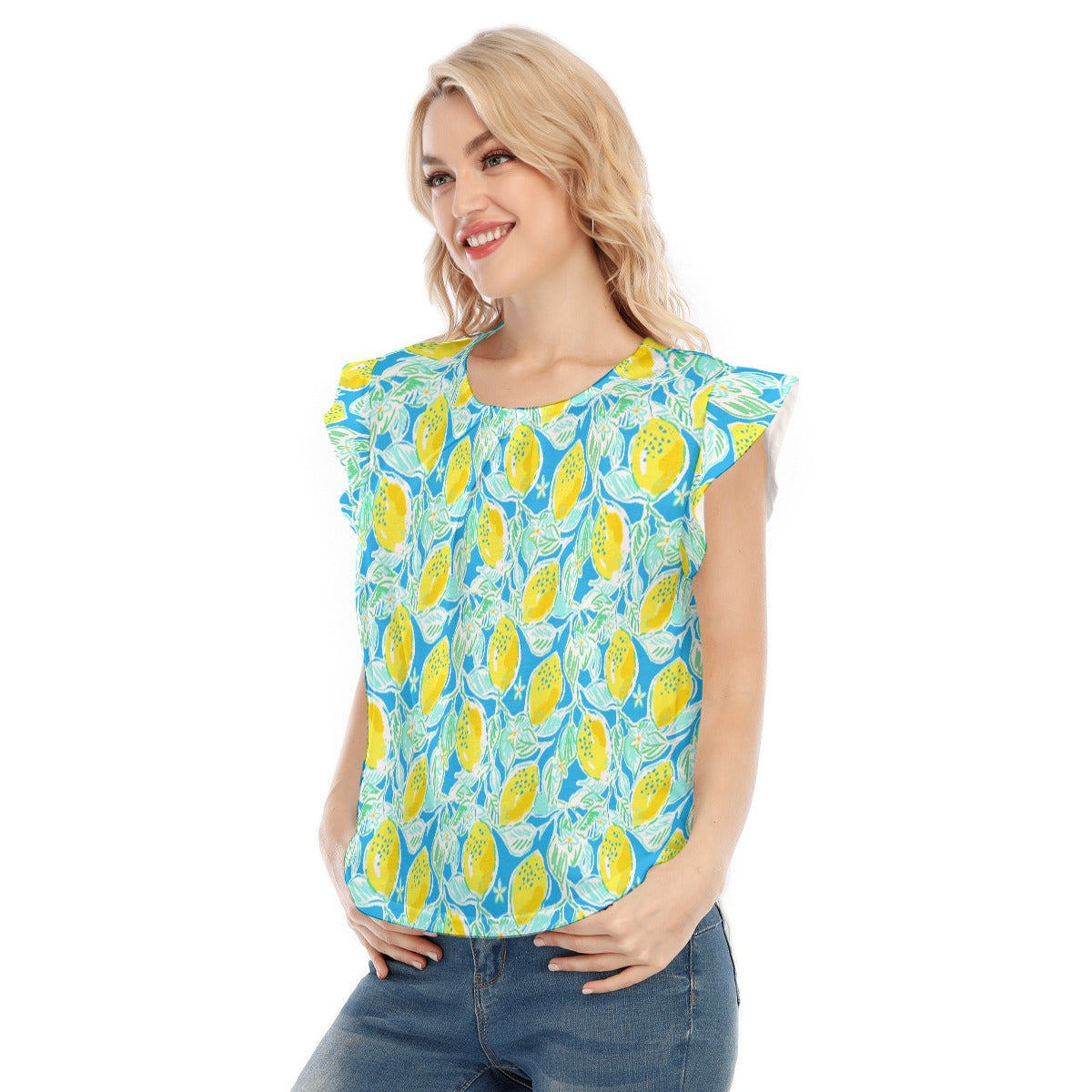 Lemon Drop Daydream - Women’s Flutter Sleeve Top