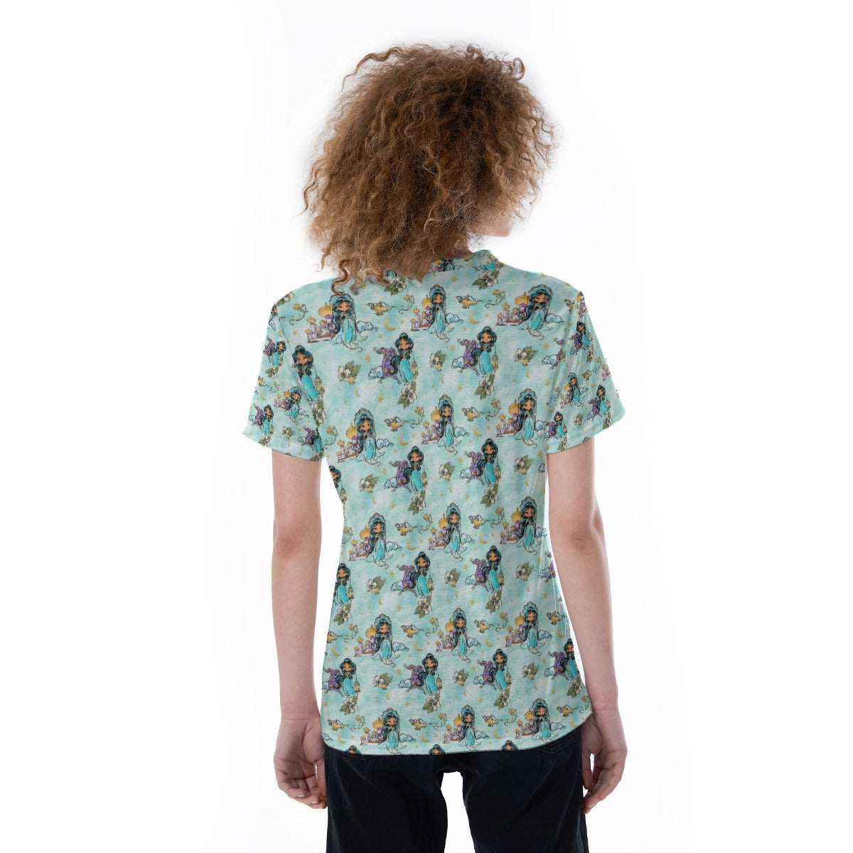 Whimsical Desert Princess - Women's Short Sleeve V-Neck T-Shirt