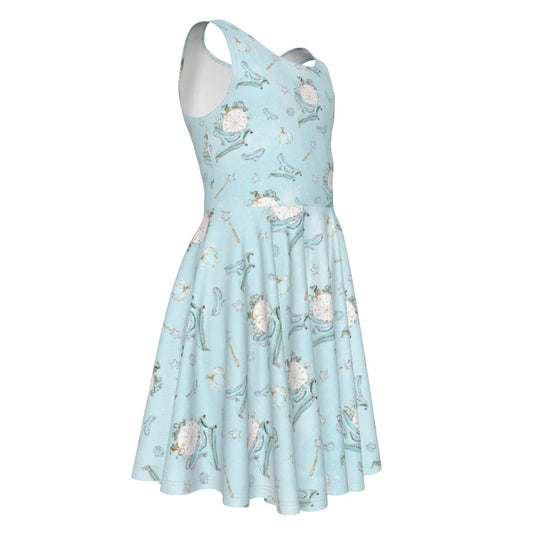 Enchanted Glass Slipper- Kid's Sleeveless Skater Dress
