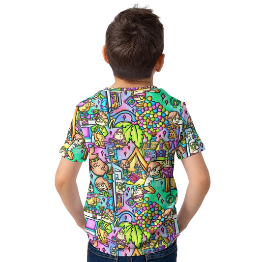 Balloon House Adventure Scenes - Kid’s Short Sleeve T-Shirt