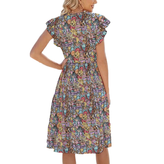 Birthday Bash in the Woods - Women's Tiered Pocket Midi Dress