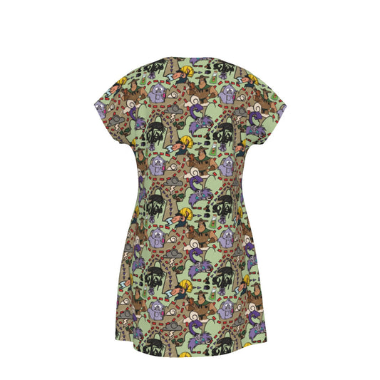 Emperor’s Chaotic Groove - Women's T-Shirt Dress
