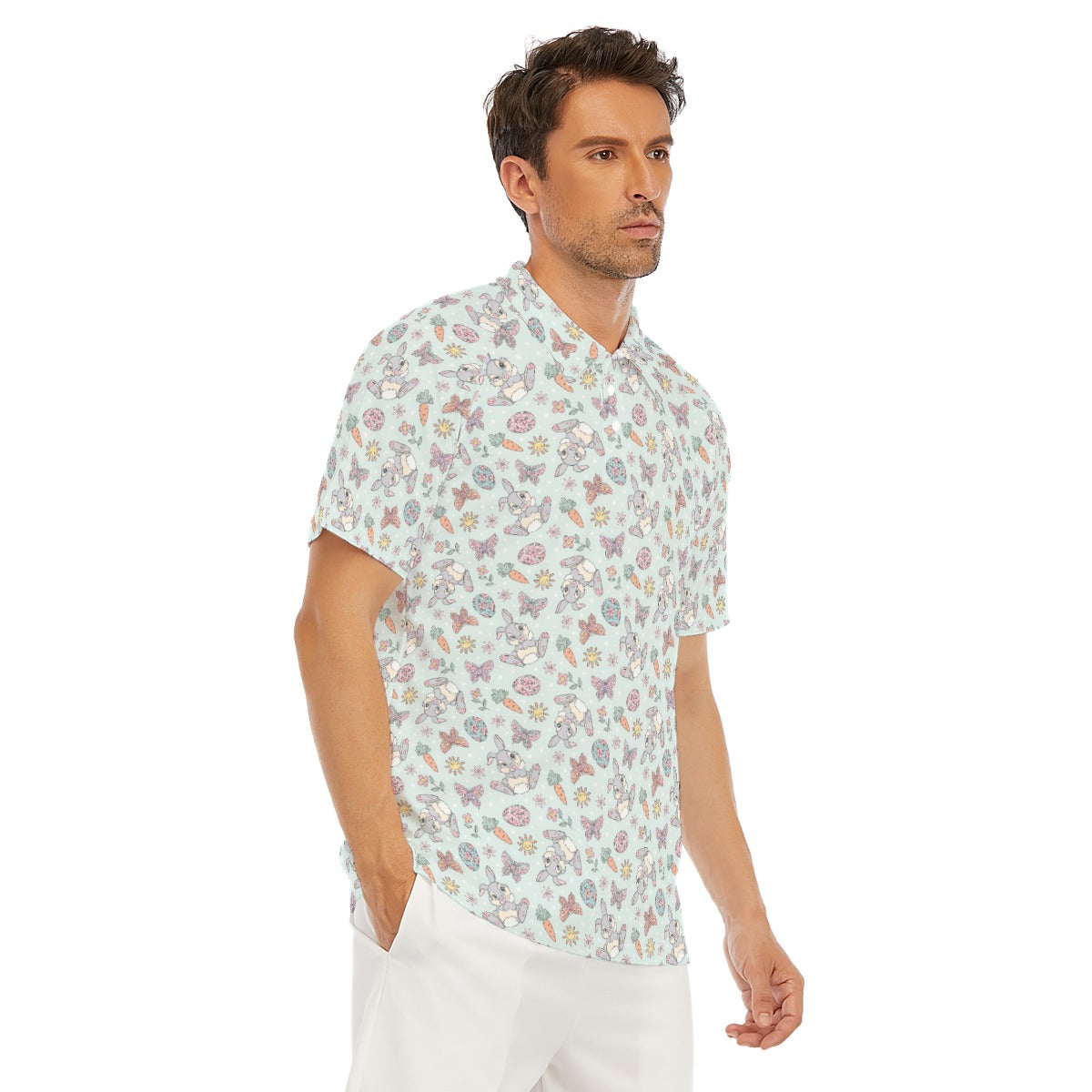 Springtime Bunny Cheer - Men's Polo Shirt
