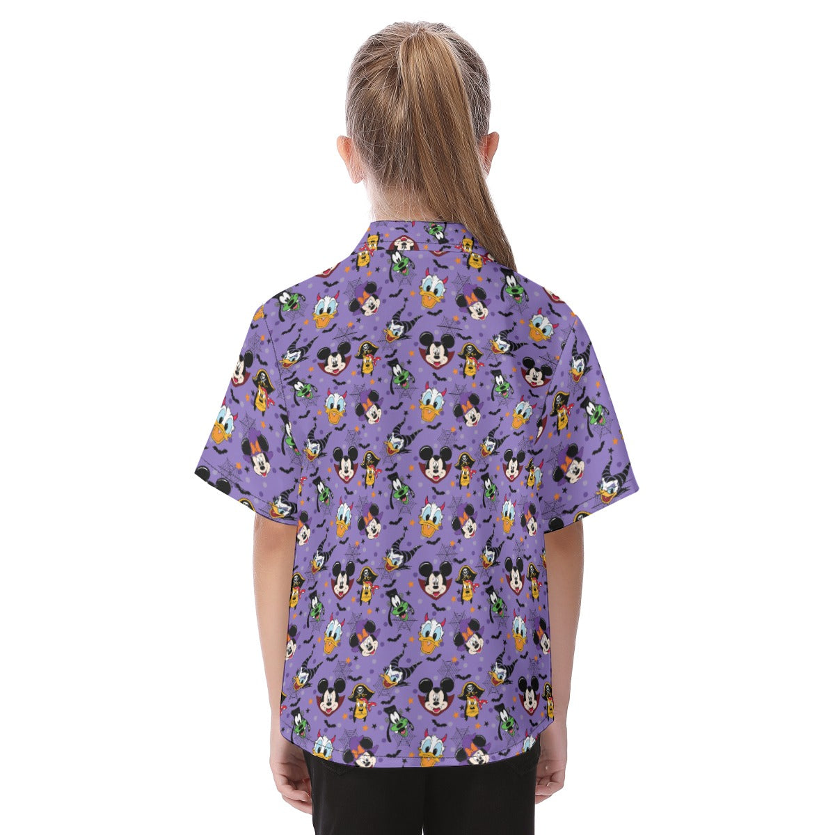 Halloween Friends in Costumeeads - Kid's Hawaiian Button Up Shirt