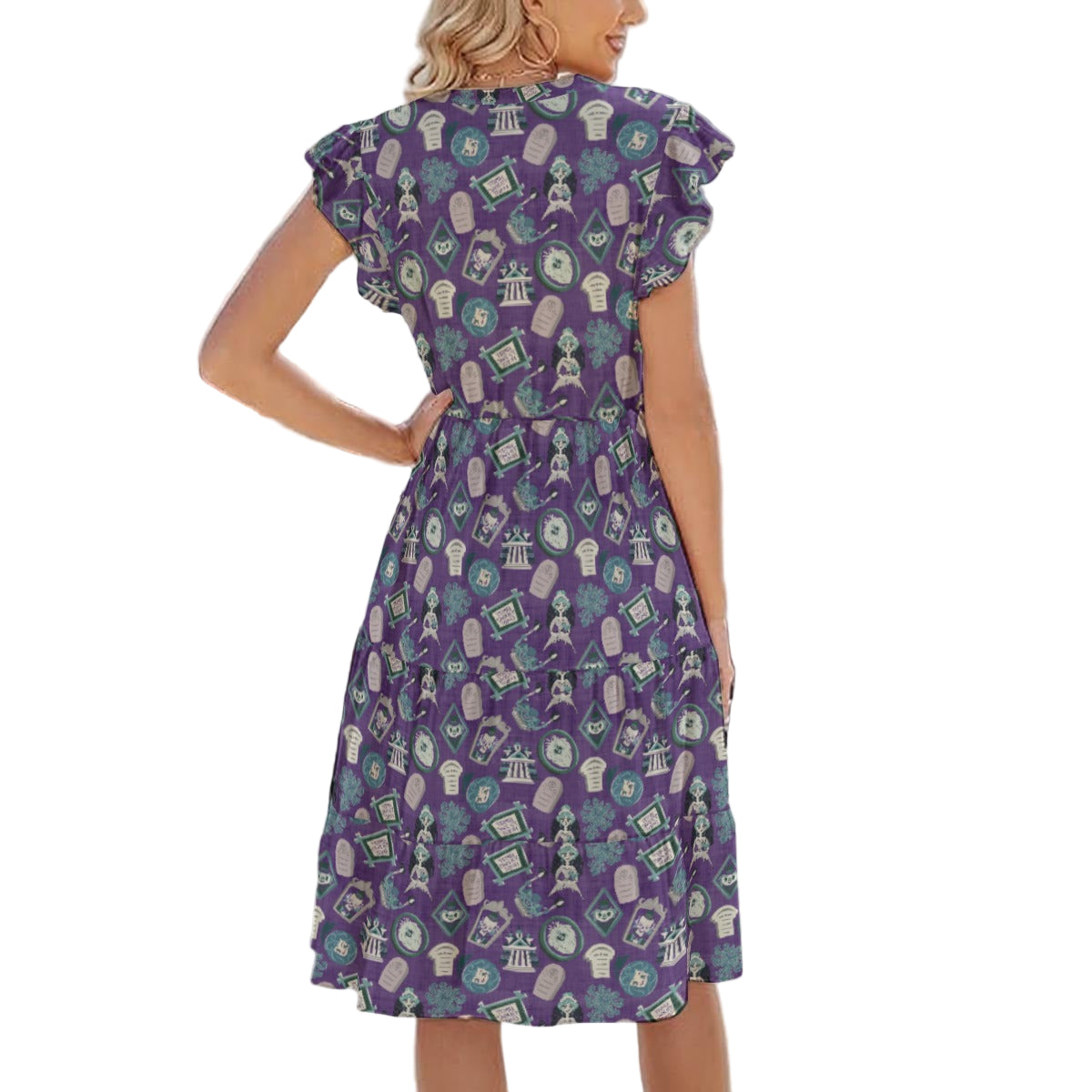 Tomb Sweet Tomb - Women's Tiered Pocket Midi Dress