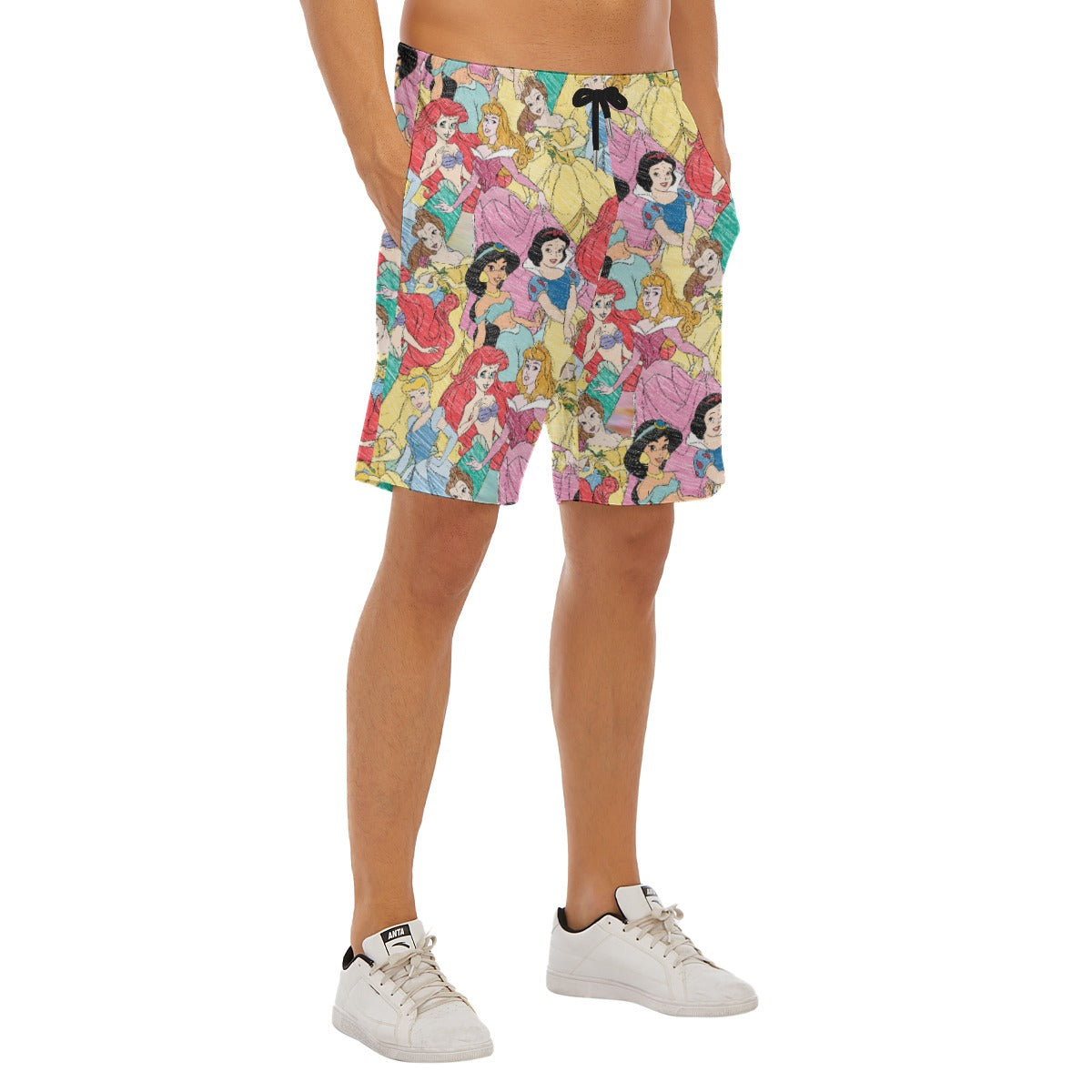 Princess Sketches - Men’s Pocket Beach Shorts