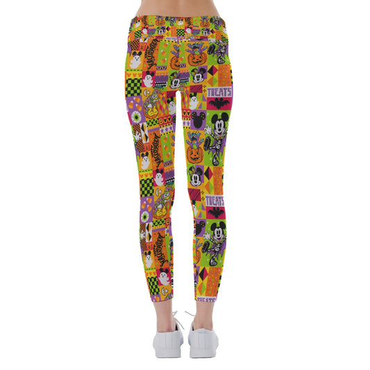 Spooky Patchwork Treats - Women's Yoga Leggings