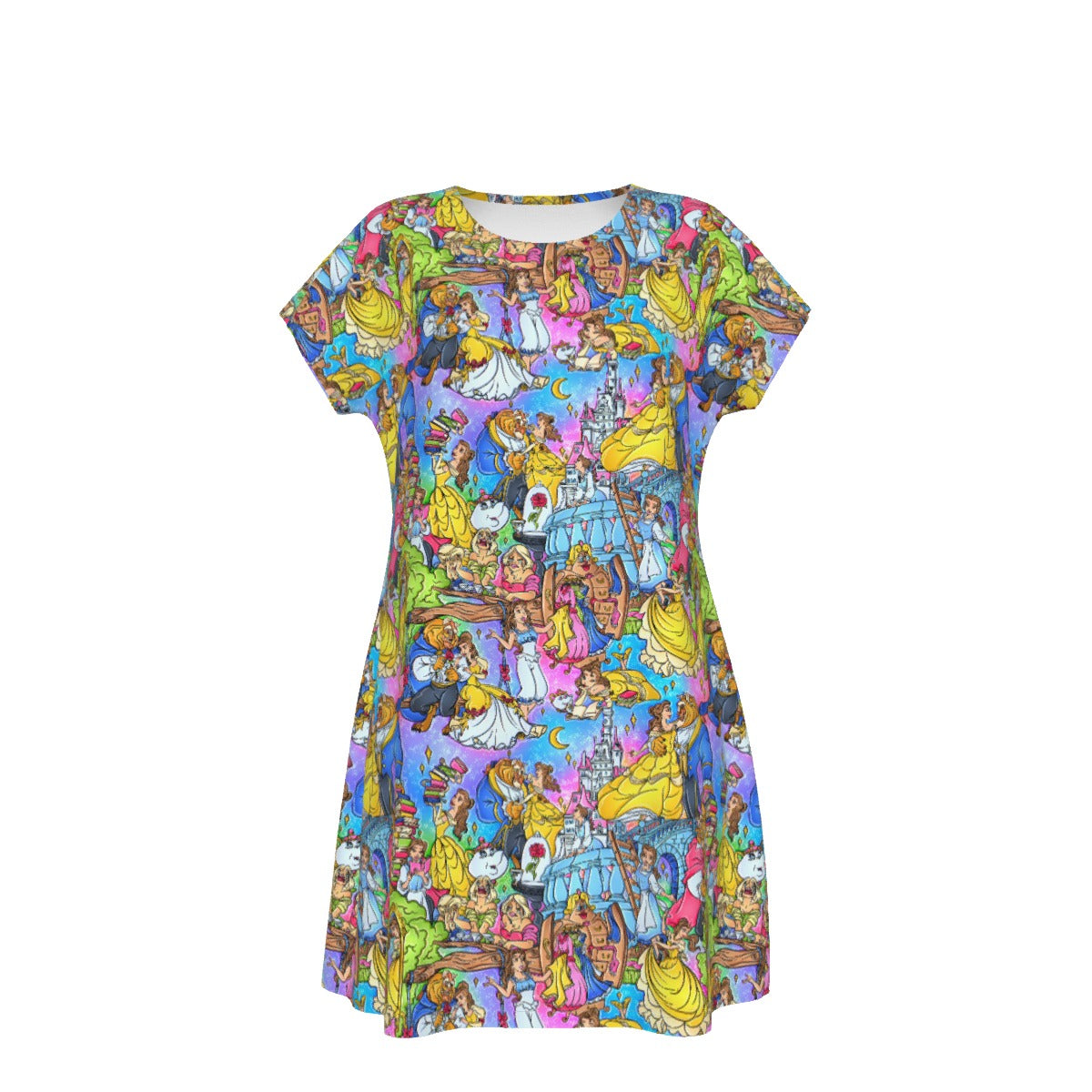 Enchanted Tale Storybook Scenes - Women's T-Shirt Dress