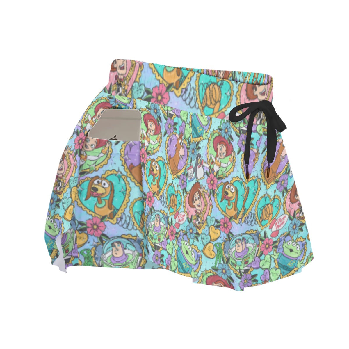 Tattoo Hearts Space Cowboys & Friends - Women's Flowy Pocket Shorts