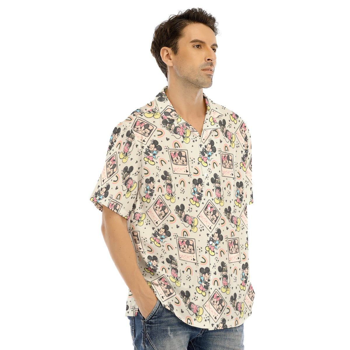 Retro Camera Mouse - Men's Hawaiian Button Up Shirt
