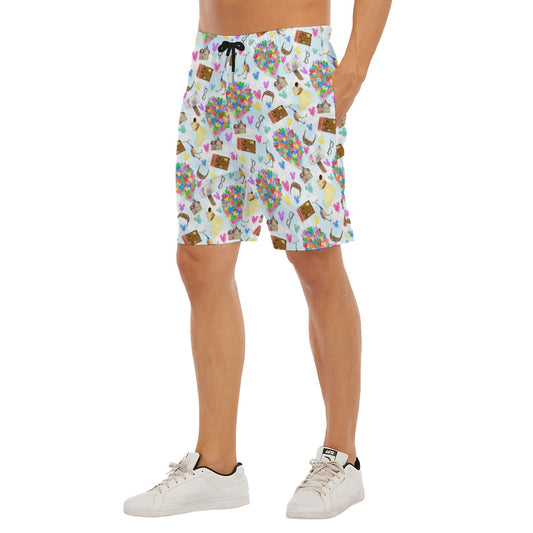Up Adventure Icons - Men’s Pocket Beach Shorts